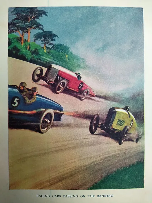 Framed Print : The Motor Picture Book, Racing Cars Passing Framed Print : The Motor Picture Book, Racing Cars Passing