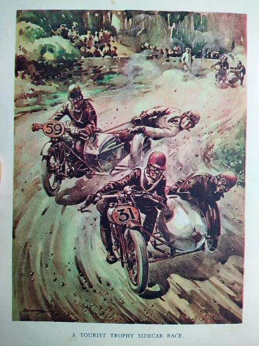 Framed Print : The Motor Picture Book, A Tourist Trophy Sidecar Race Framed Print : The Motor Picture Book, A Tourist Trophy Sidecar Race