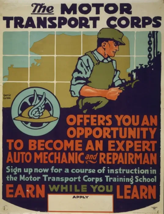 Framed Print : The Motor Transport Corps offers you an opportunity to becom Framed Print : The Motor Transport Corps offers you an opportunity to becom