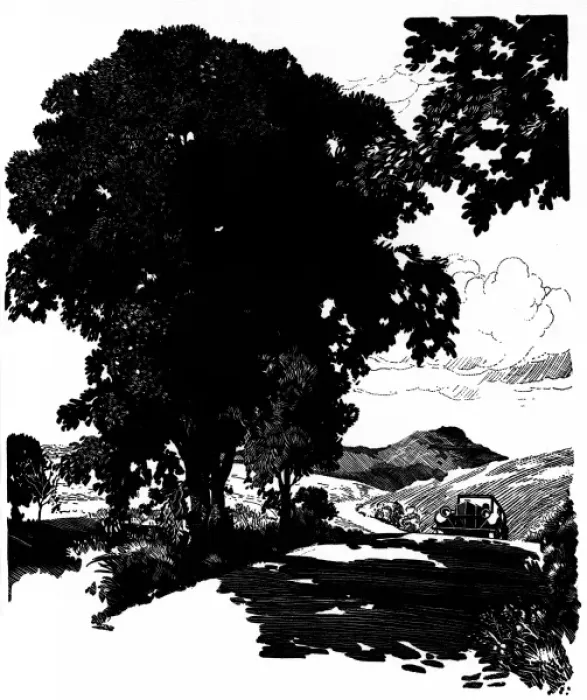 Framed Print : Motorcar in rural landscape Framed Print : Motorcar in rural landscape