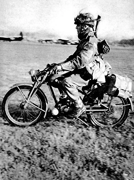 Motorcyclist of the British First Airborne; Second World War