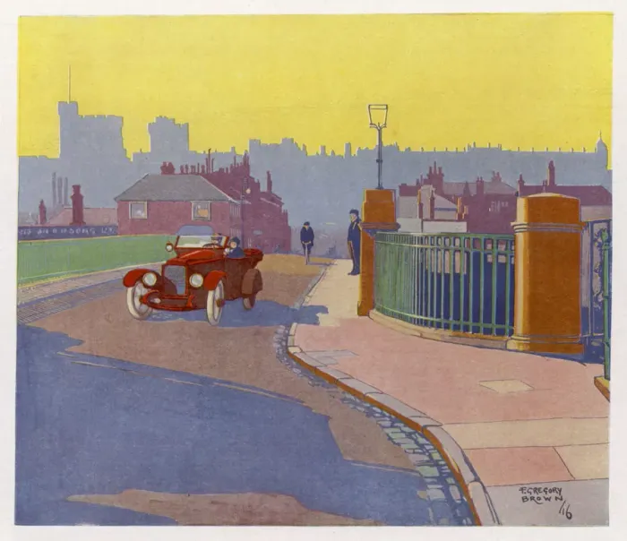 Framed Print : Motoring to Windsor 1916 Framed Print : Motoring to Windsor 1916