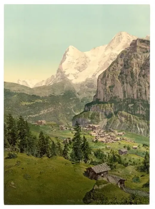 Framed Print : Mount Eiger and Monch, Murren, Bernese Oberland, Switzerland Framed Print : Mount Eiger and Monch, Murren, Bernese Oberland, Switzerland