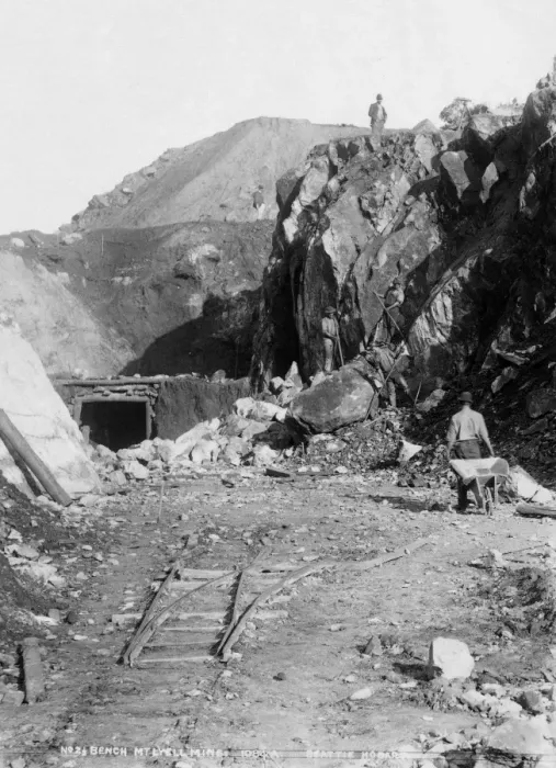 Framed Print : Mount Lyell Mine 1898 Framed Print : Mount Lyell Mine 1898
