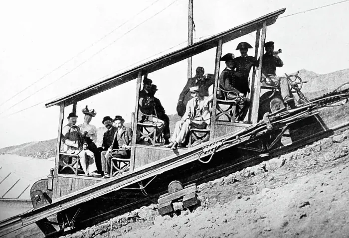 Framed Print : Mount Vesuvius Funicular Railway, Italy, Victorian period Framed Print : Mount Vesuvius Funicular Railway, Italy, Victorian period