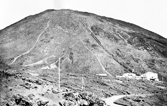 Framed Print : Mount Vesuvius Funicular Railway, Italy, Victorian period Framed Print : Mount Vesuvius Funicular Railway, Italy, Victorian period