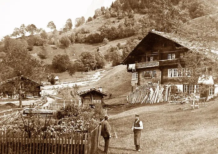 Framed Print : Mountain chalet, Grindelwald, Switzerland Framed Print : Mountain chalet, Grindelwald, Switzerland