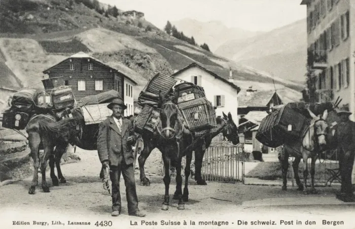 Framed Print : Mountain Postal Service, Switzerland Framed Print : Mountain Postal Service, Switzerland