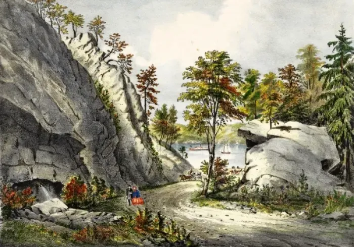 Framed Print : The Mountain Spring. Near Cozens Dock, West Point Framed Print : The Mountain Spring. Near Cozens Dock, West Point