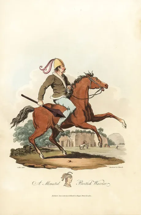Framed Print : Mounted British warrior from the pre-Roman era Framed Print : Mounted British warrior from the pre-Roman era