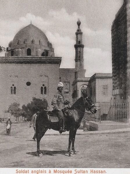 Mounted English Cavalry soldier in Cairo