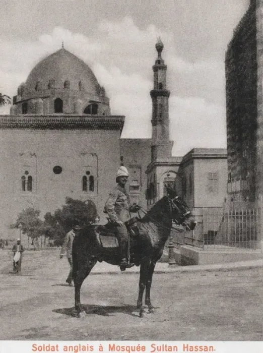 Framed Print : Mounted English Cavalry soldier in Cairo Framed Print : Mounted English Cavalry soldier in Cairo