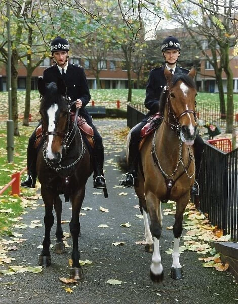 Two mounted Metropolitan Police Officers