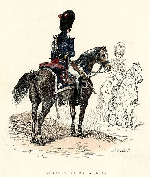 Mounted Municipal Policeman in the French Army