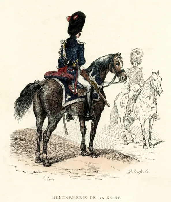 Framed Print : Mounted Municipal Policeman in the French Army Framed Print : Mounted Municipal Policeman in the French Army