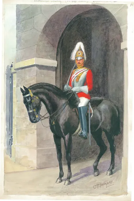 Framed Print : Mounted Sentry (1st Life Guards) Whitehall Framed Print : Mounted Sentry (1st Life Guards) Whitehall