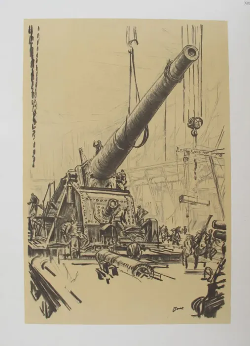 Framed Print : Mounting a Great Gun, Coventry, by Muirhead Bone Framed Print : Mounting a Great Gun, Coventry, by Muirhead Bone