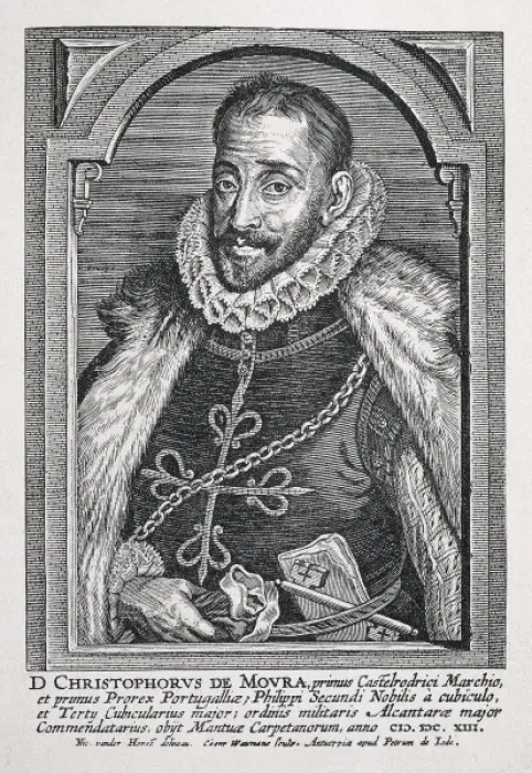 Framed Print : MOURA, Cristde (1538-1613). Portuguese politician Framed Print : MOURA, Cristde (1538-1613). Portuguese politician
