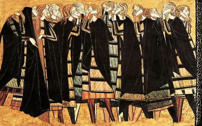 Framed Print : Mourners. A group of mouners. Detail from the Tomb of Sancho Saiz del Carrillo Framed Print : Mourners. A group of mouners. Detail from the Tomb of Sancho Saiz del Carrillo