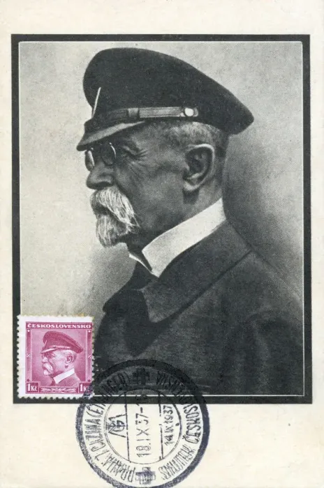 Framed Print : Mourning card for President T. G. Masaryk of Czechoslovakia Framed Print : Mourning card for President T. G. Masaryk of Czechoslovakia