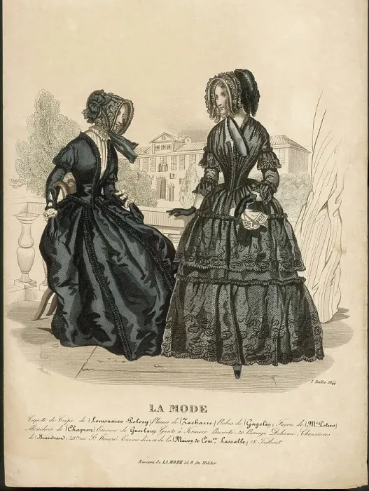 Framed Print : MOURNING DRESS / 1844 Framed Print : MOURNING DRESS / 1844