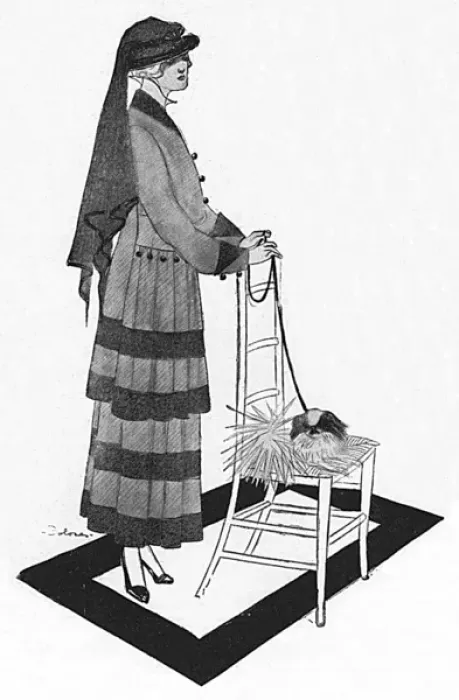 Framed Print : Mourning fashion, WW1 Framed Print : Mourning fashion, WW1