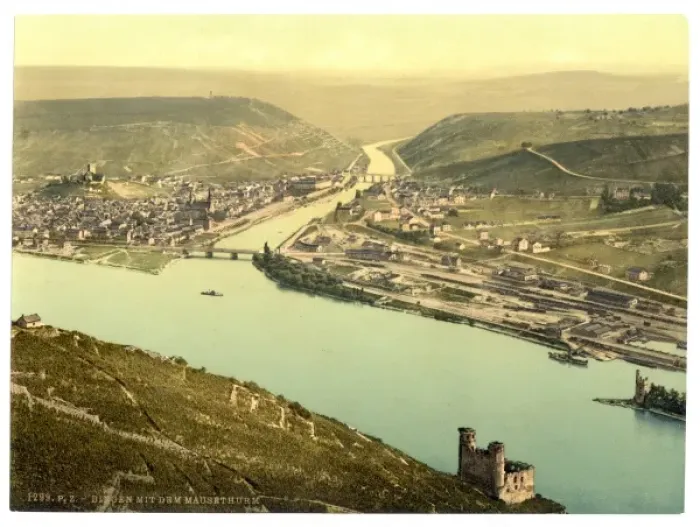 Framed Print : Mouse Tower and Rossel, Bingen, the Rhine, Germany Framed Print : Mouse Tower and Rossel, Bingen, the Rhine, Germany