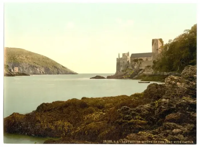 Framed Print : Mouth of the Dart with castle, Dartmouth, England Framed Print : Mouth of the Dart with castle, Dartmouth, England