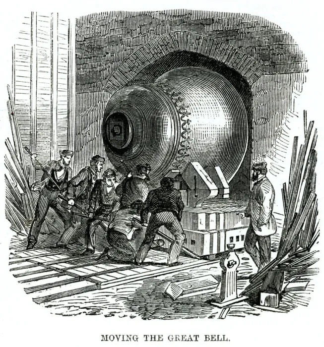Framed Print : Moving the Great Bell 1858 Framed Print : Moving the Great Bell 1858