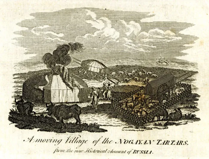 Framed Print : A Moving Village of the Nogayan Tartars, Russia Framed Print : A Moving Village of the Nogayan Tartars, Russia