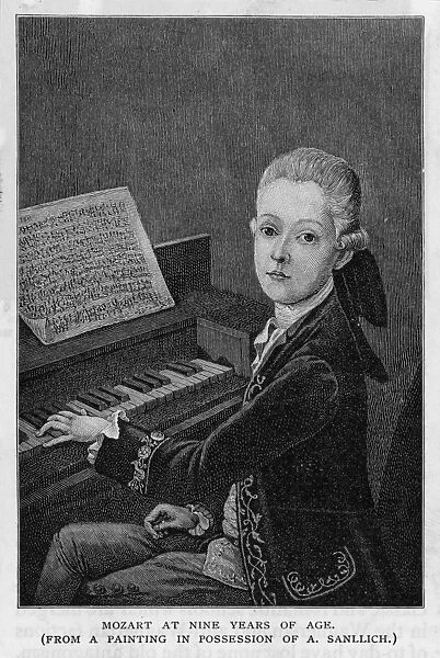 Mozart / Aged 11. WOLFGANG AMADEUS MOZART the Austrian composer at the age of eleven
