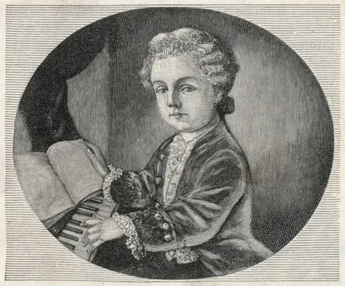 Framed Print : Mozart / Aged 4 Framed Print : Mozart / Aged 4