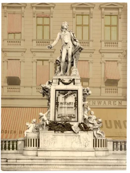Framed Print : Mozart Monument, Vienna, Austro-Hungary Framed Print : Mozart Monument, Vienna, Austro-Hungary