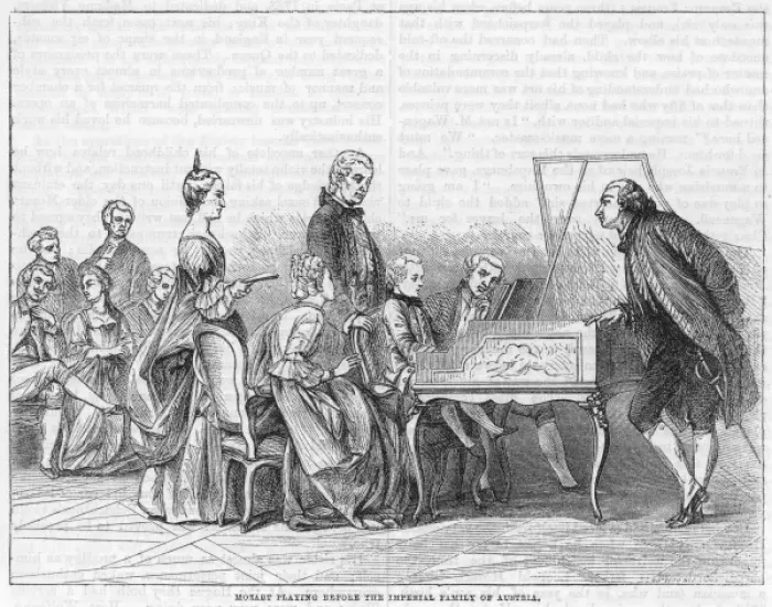 Framed Print : MOZART / PLAYING / 1756-1791 Framed Print : MOZART / PLAYING / 1756-1791