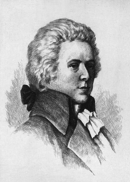 Mozart Sepia. WOLFGANG AMADEUS MOZART the Austrian composer Date: 1756 - 1791