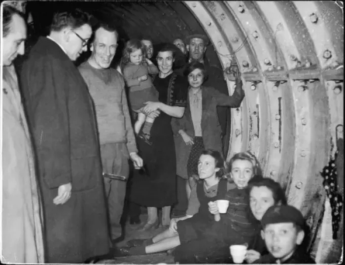 Framed Print : Mp Visits Air Shelter Framed Print : Mp Visits Air Shelter