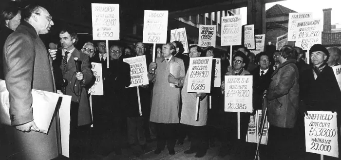 Framed Print : MPs protesting about housing cuts Framed Print : MPs protesting about housing cuts