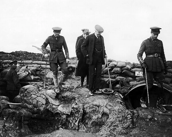 Mr Balfour on visit to Western Front, WW1