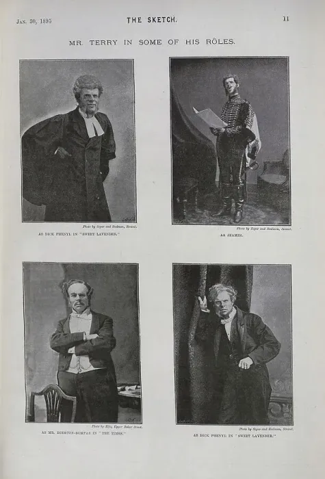 Framed Print : Mr Edward Terry, actor, in three of his theatrical roles Framed Print : Mr Edward Terry, actor, in three of his theatrical roles
