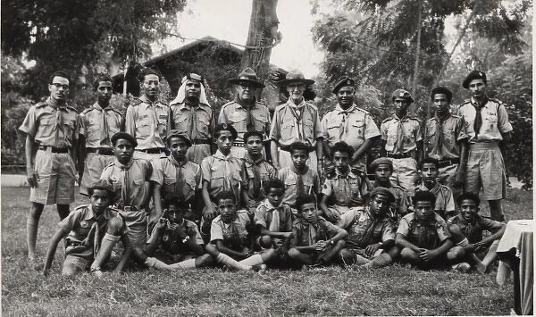Mr F. Morgan with Aden Scouts