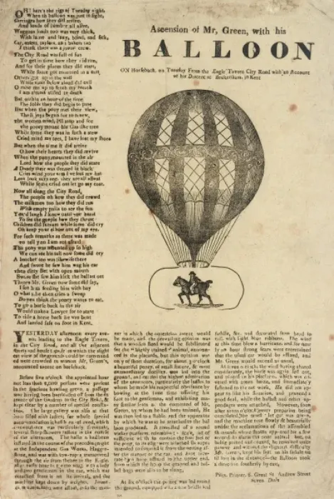 Framed Print : Mr Green on horseback with his balloon Framed Print : Mr Green on horseback with his balloon