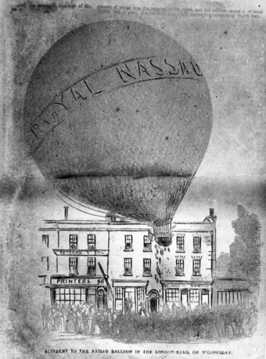 Framed Print : Mr Greens balloon flight from Vauxhall Gardens in 1849 Framed Print : Mr Greens balloon flight from Vauxhall Gardens in 1849