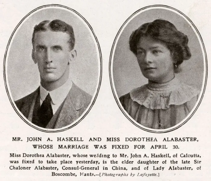 Framed Print : Mr John A. Haskell and Miss Dorothea Alabaster, 1912 Framed Print : Mr John A. Haskell and Miss Dorothea Alabaster, 1912