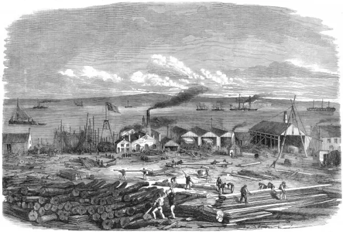 Framed Print : Mr. Lairds ship-building yard, Liverpool Framed Print : Mr. Lairds ship-building yard, Liverpool