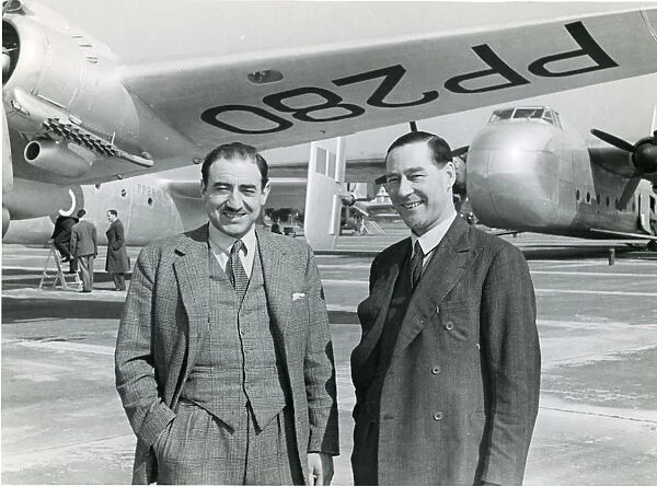 Mr Marsh, Handley Page test pilot (?), left, and Arthur?
