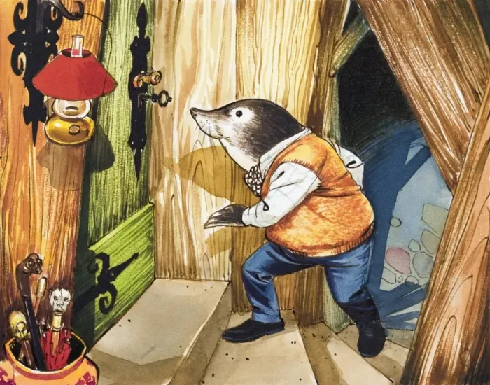 Framed Print : Mr Mole has a visitor Framed Print : Mr Mole has a visitor