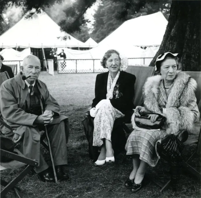 Framed Print : Mr and Mrs C. C. Walker with Lady Sorley in the centre at? Framed Print : Mr and Mrs C. C. Walker with Lady Sorley in the centre at?