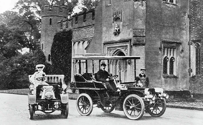 Framed Print : Mr and Mrs Perkins with De Dion and Gladiator veteran cars Framed Print : Mr and Mrs Perkins with De Dion and Gladiator veteran cars