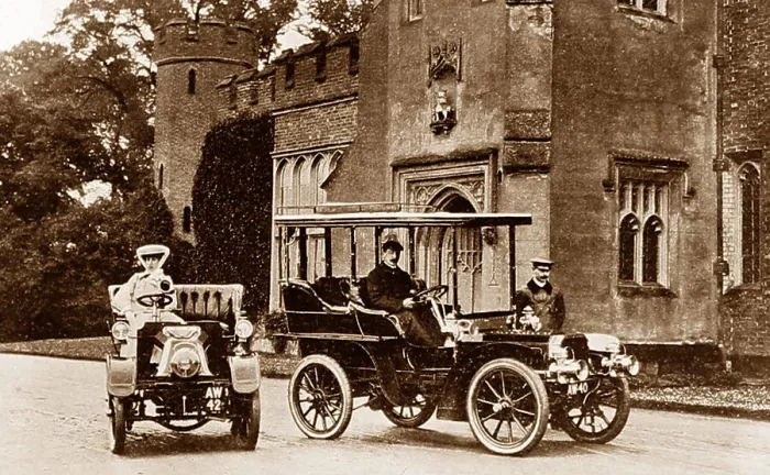 Framed Print : Mr and Mrs Perkins with De Dion and Gladiator veteran cars Framed Print : Mr and Mrs Perkins with De Dion and Gladiator veteran cars