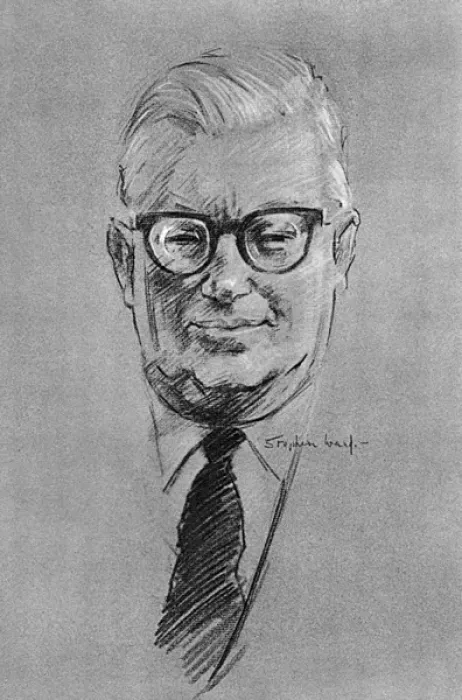 Framed Print : Mr. Roy Thomson, sketched by Stephen Ward, 1961 Framed Print : Mr. Roy Thomson, sketched by Stephen Ward, 1961